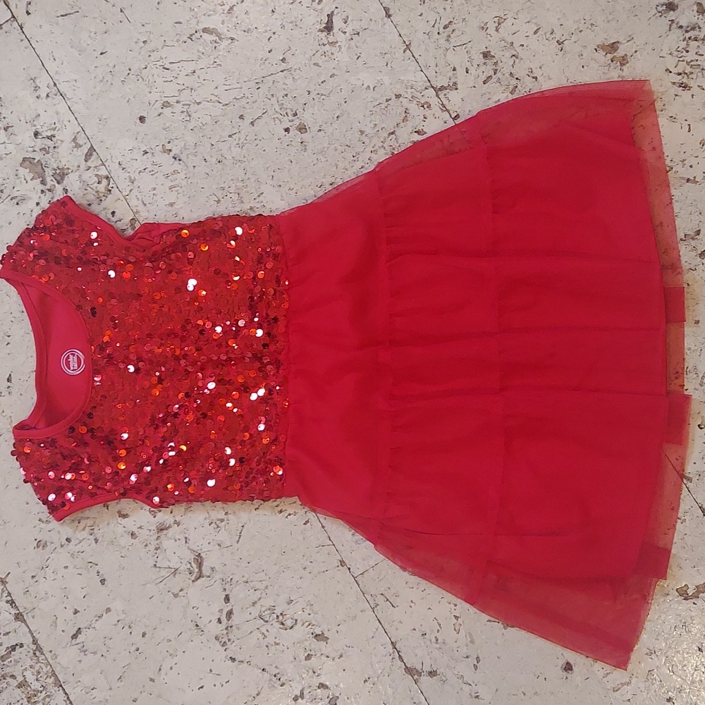 Wonder Nation Holiday Red Girls Dress Size 6/6X